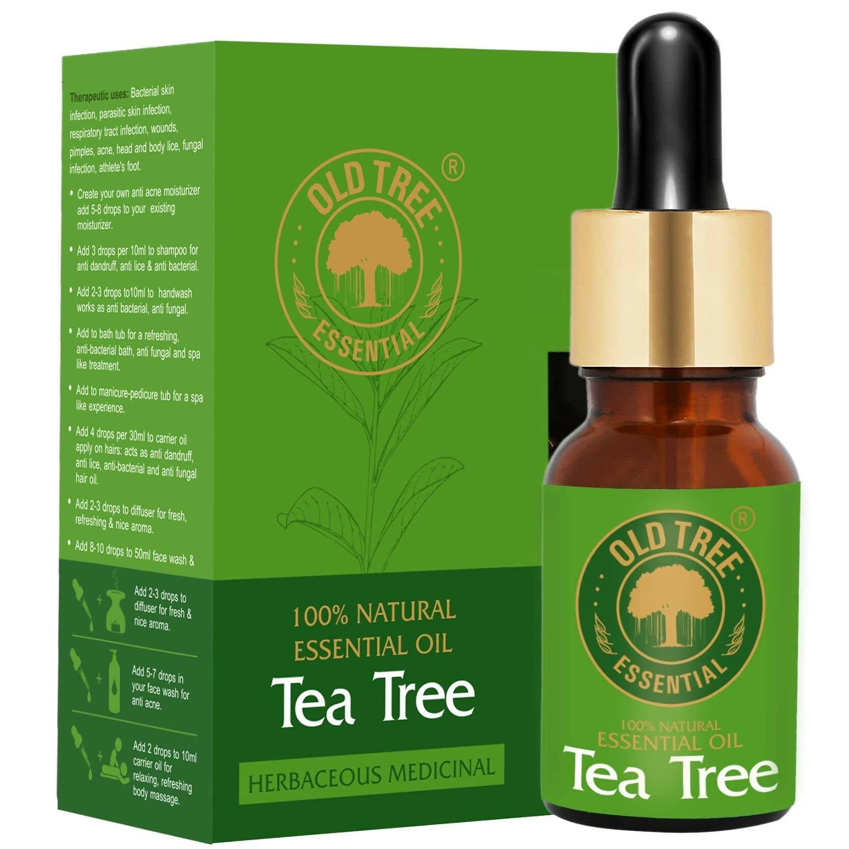 Old Tree Essential Pure & Natural Tea Tree Essential Oil - BUDNEN