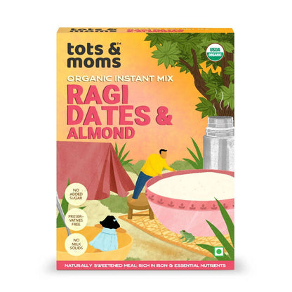 Tots and Moms Organic Ragi Dates & Almonds Instant Mix -  buy in usa 