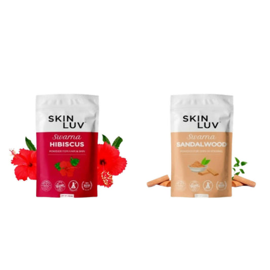 SkinLuv Swarna Hibiscus Powder And Sandalwood Powder Combo - usa canada australia