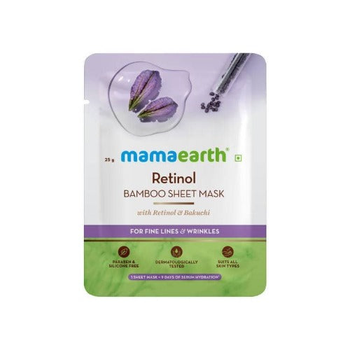 Mamaearth Retinol Bamboo Sheet Mask For Fine Lines & Wrinkles