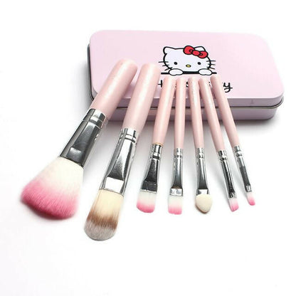 Favon Pack of 7 Hello Kitty Professional Makeup Brushes with Case