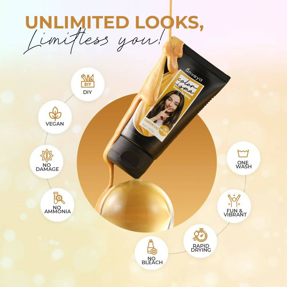 Anveya Colorisma Champagne Gold - Temporary Hair Color