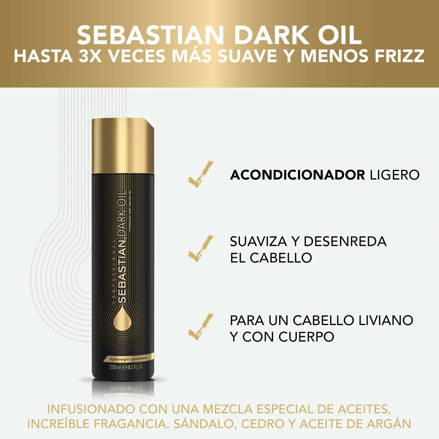 Sebastian Professional Dark Oil Lightweight Hair Conditioner for Smoothening Hair