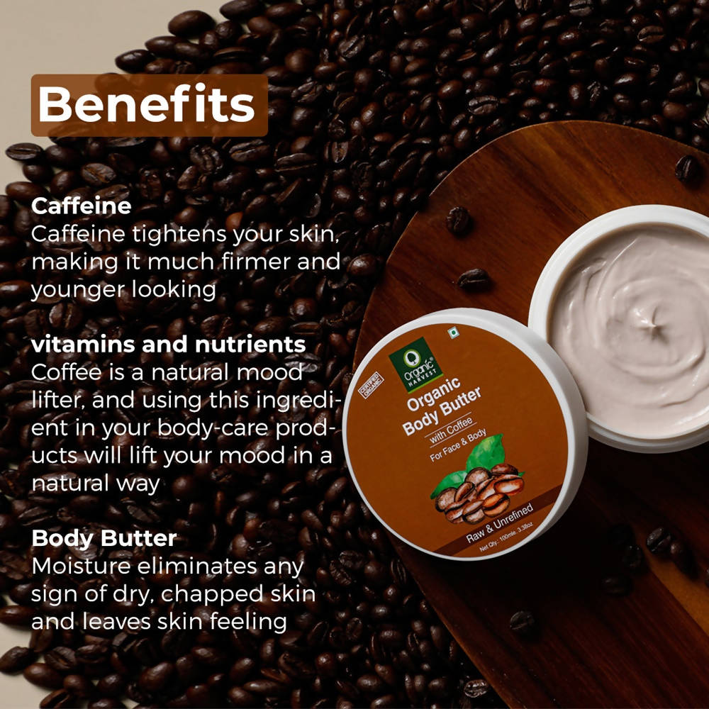 Organic Harvest Organic Body Butter With Coffee For Face & Body