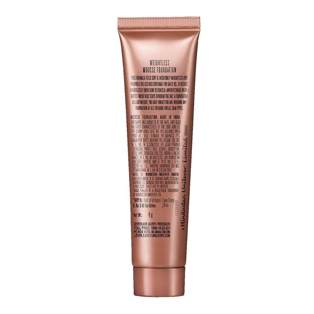 Lakme 9 to 5 Weightless Mousse Foundation - Rose Ivory