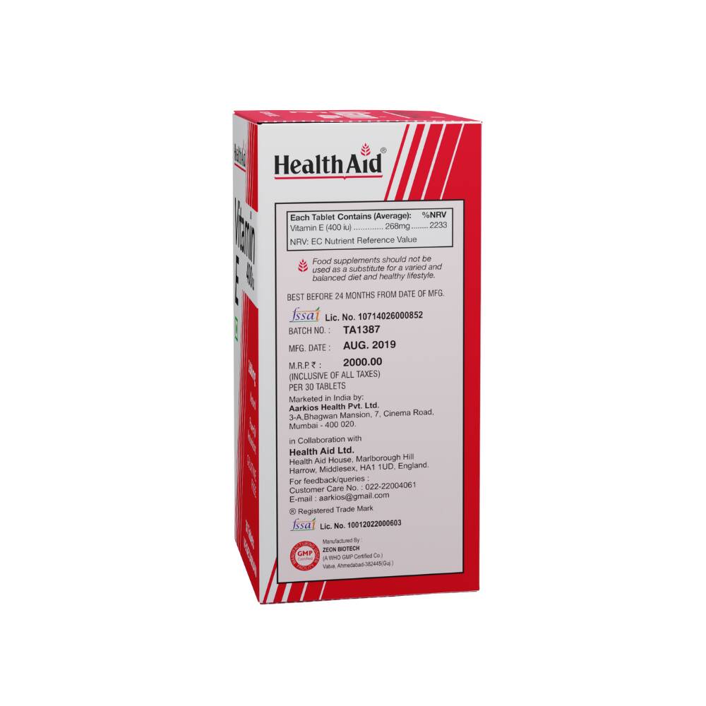 HealthAid Vitamin E 400iu Tablets