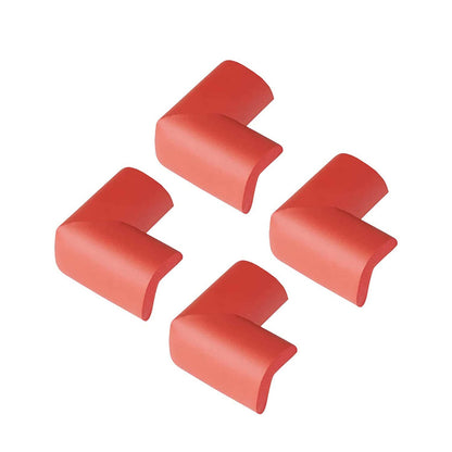 Safe-O-Kid Set of 8 Corner L Shaped Corner Guards for Kids safety- Red-Small