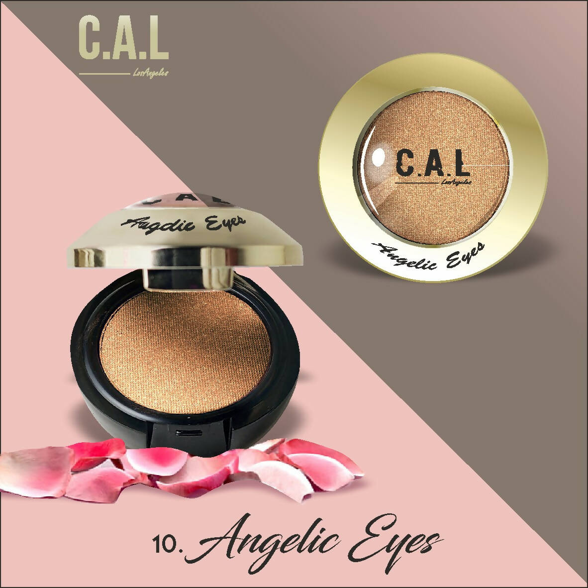 CAL Los Angeles Angelic Eye Shadow (Single Eyes) 10-Brown - BUDNE