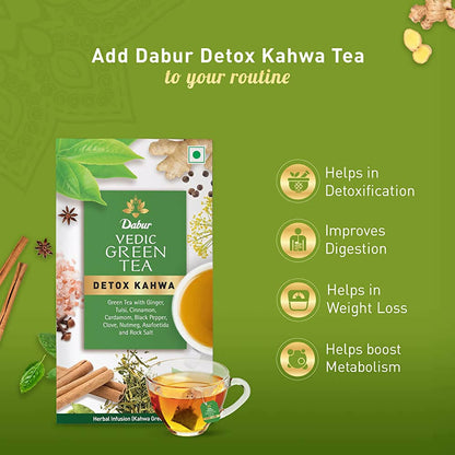 Dabur Vedic Green Teabags - Detox Kahwa