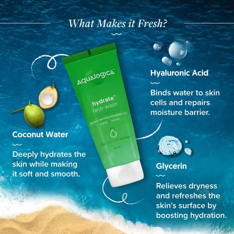 Aqualogica Hydrate + Face Wash With Coconut Water & Hyaluronic Acid