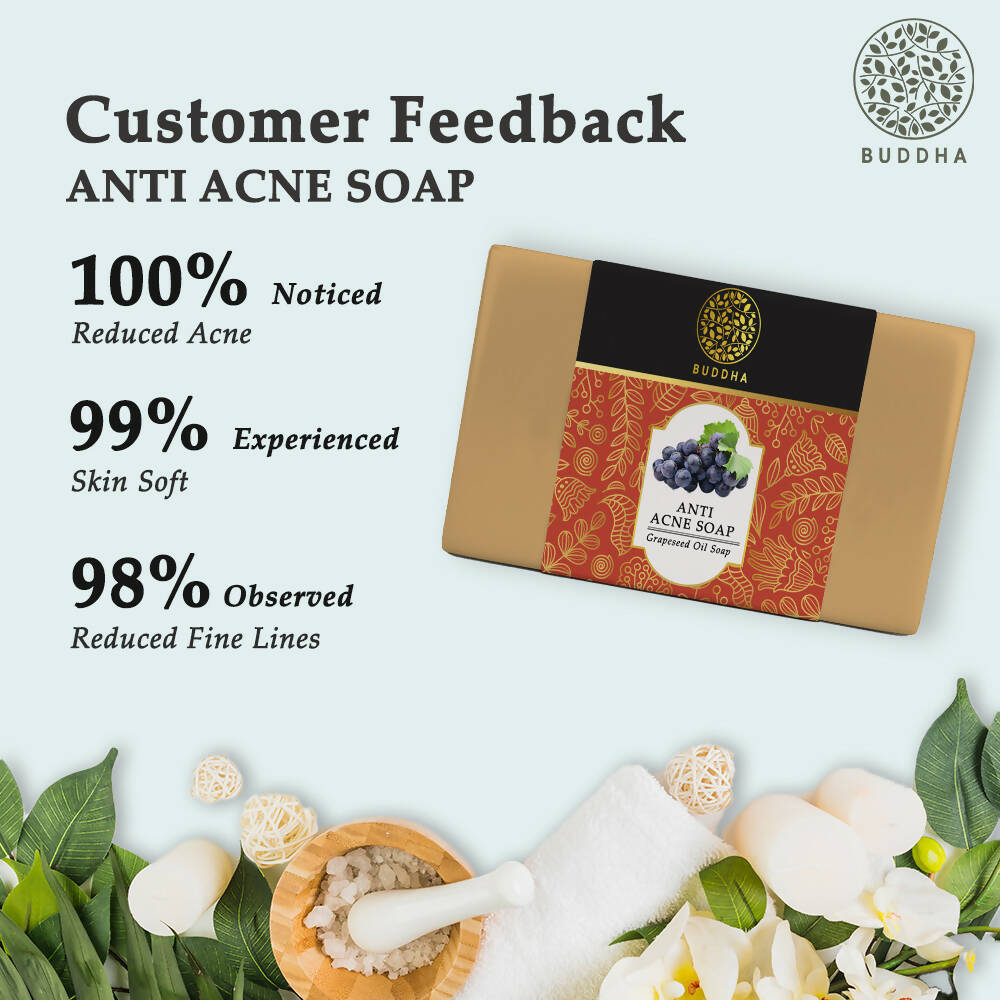 Buddha Natural Anti Acne Soap - Fights Acne Pimple, Breakouts, Blemish, Blackheads