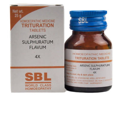 SBL Homeopathy Arsenic Sulphuratum Flavum Trituration Tablets - BUDEN
