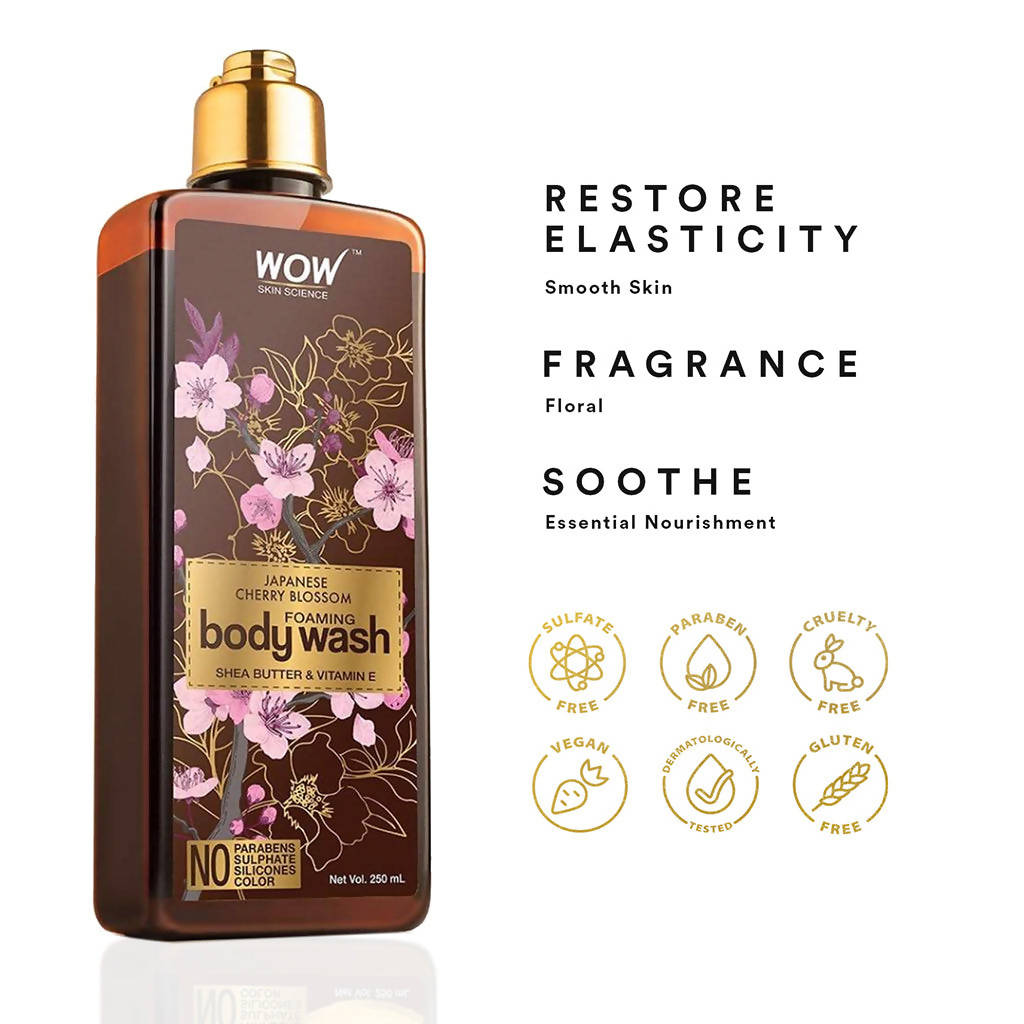 Wow Skin Science Japanese Cherry Blossom Foaming Body Wash