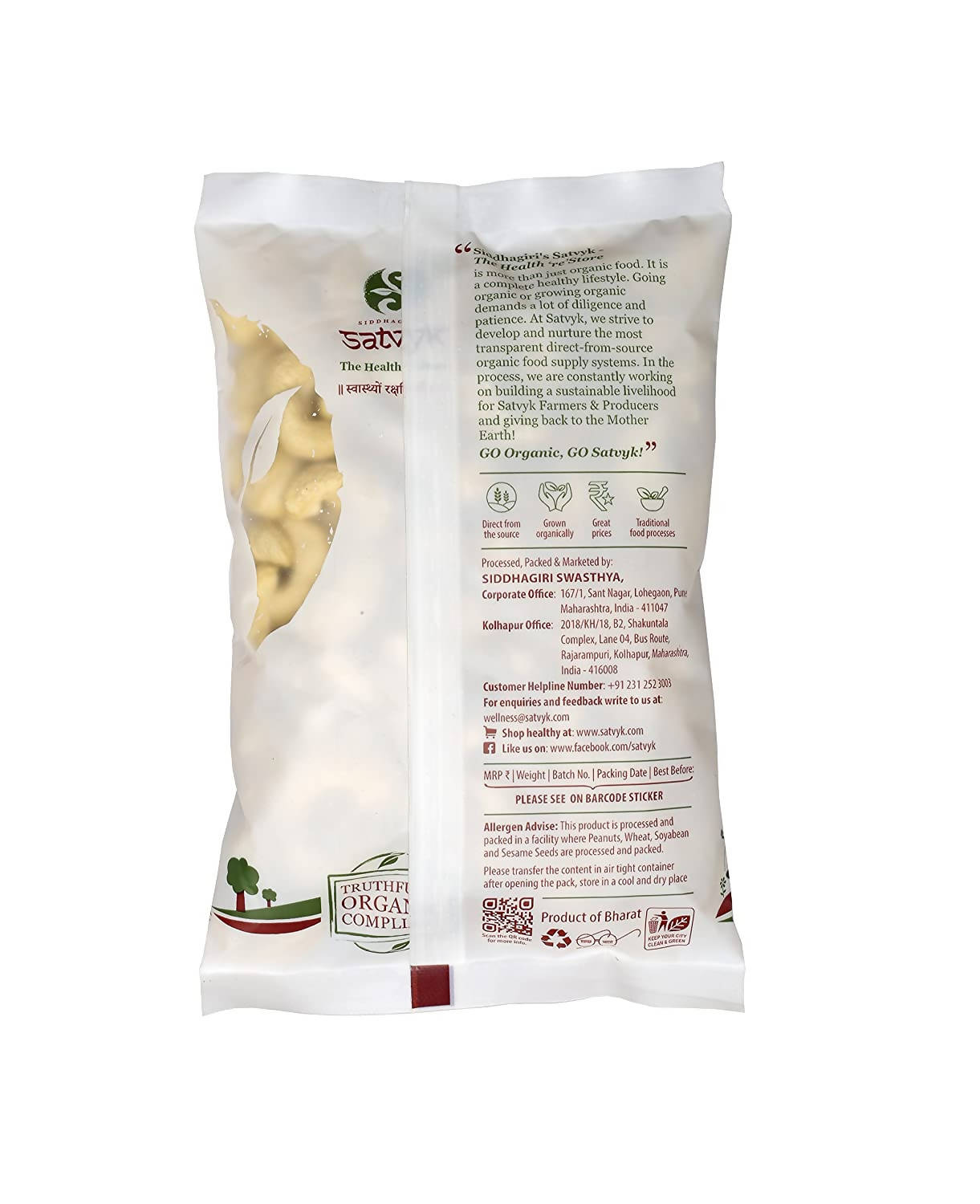 Siddhagiri's Satvyk Organic Premium Cashew