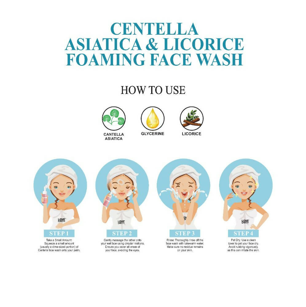 Love Earth Centella Asiatica & Licorice Foaming Face Wash