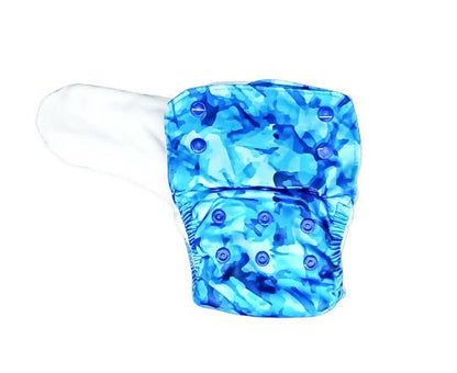 Kindermum Nano Pro Aio Cloth Diaper (With 2 Organic Inserts And Power Booster)- Aqua For Kids