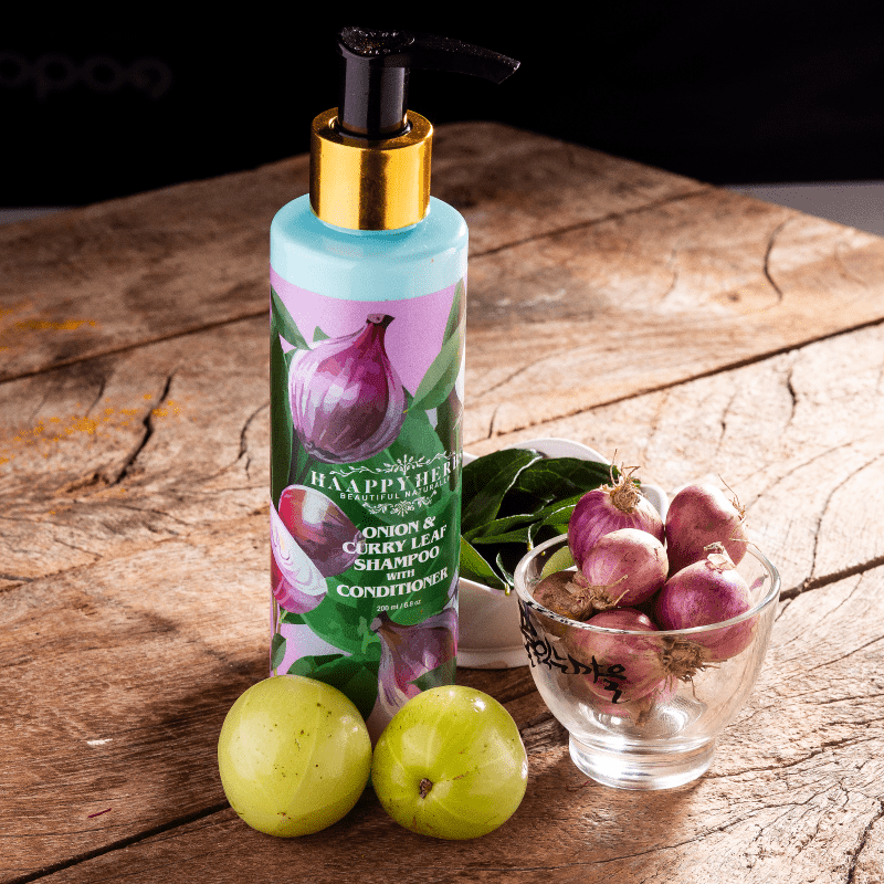 Haappyherbs Onion & Curry Leaf Shampoo With Conditioner