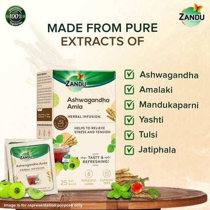 Zandu Ashwagandha Amla Herbal Infusion Tea