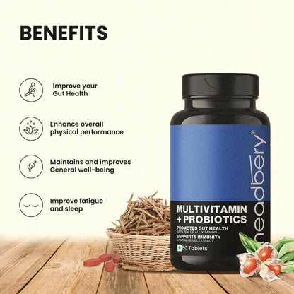 Meadbery Multivitamin With Probiotics Tablets