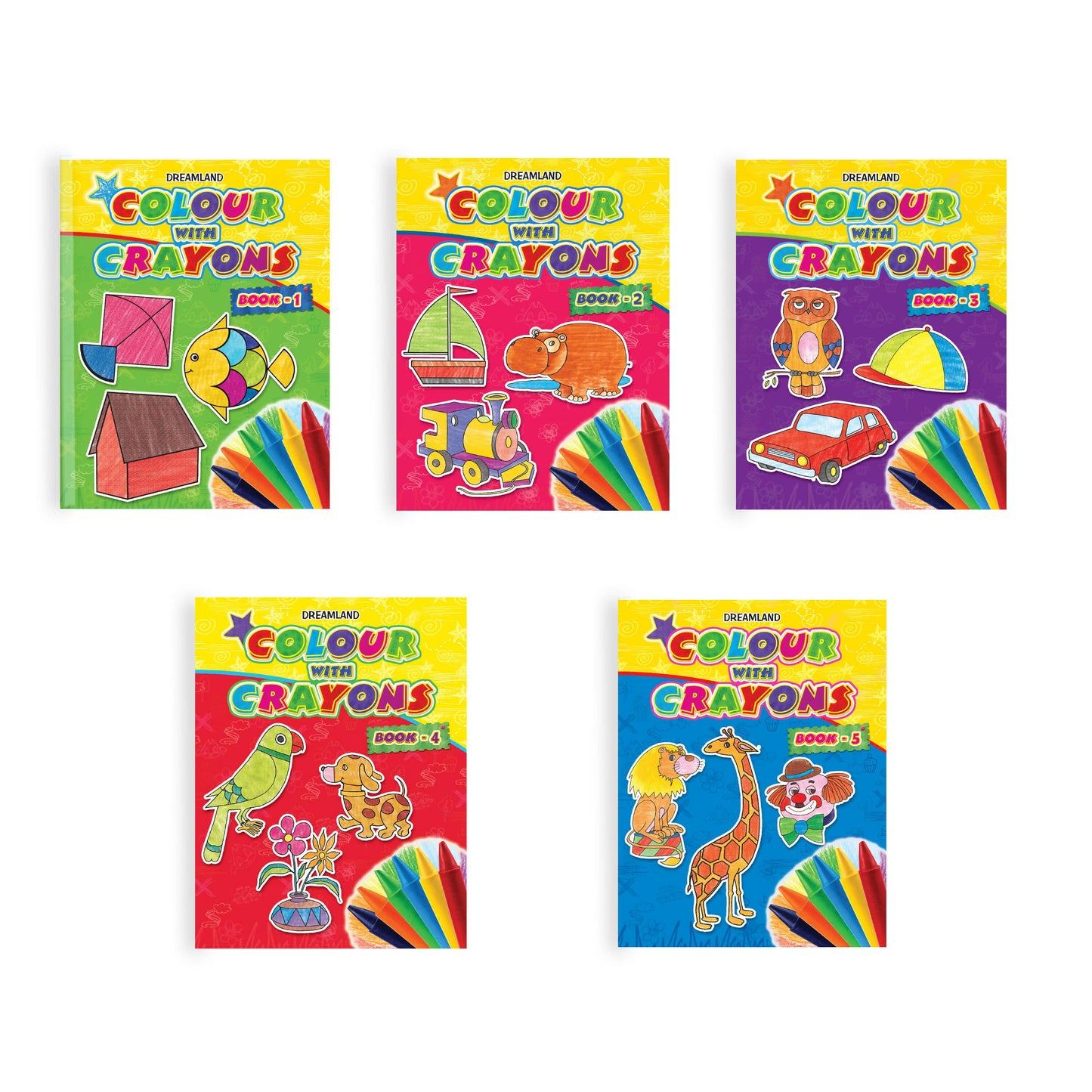 Dreamland Colour With Crayons - 1 to 5 (Pack)