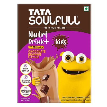 Tata Soulfull Nutri Drink+ For Kids With Millets - Chocolate Brownie Flavor - BUDNE