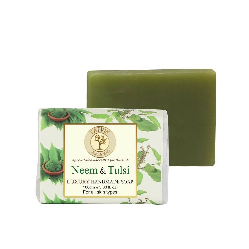 Tatvik Ayurveda Neem & Tulsi Luxury Handmade Soap - BUDEN