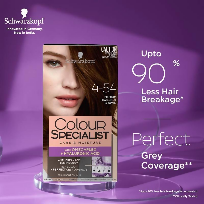 Schwarzkopf Colour Specialist Permanent Hair Colour - 4.54 Medium Hazelnut Brown