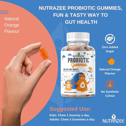 Nutrazee Probiotic Gummies For Kids & Adults