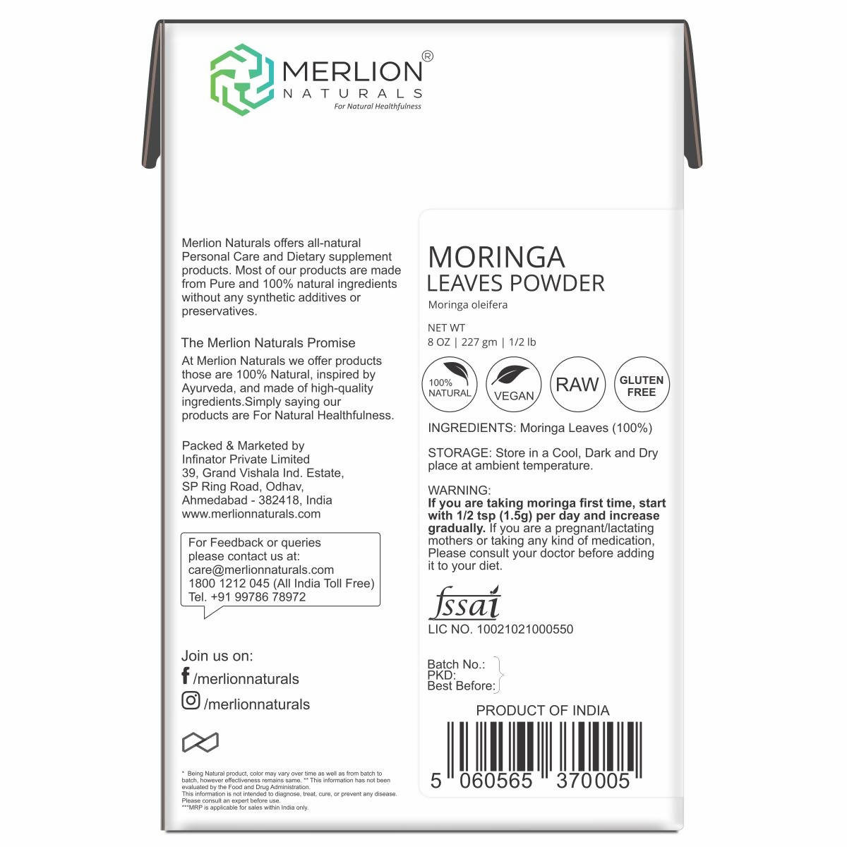 Merlion Naturals Moringa Leaves Powder