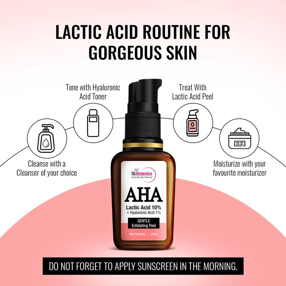 St.Botanica AHA Lactic Acid 10% + Hyaluronic Acid 1% Gentle Exfoliating Peel