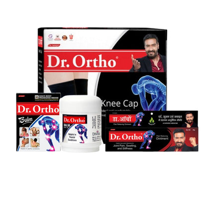 Dr. Ortho Ayurvedic Ointment, Balm & Knee Cap Combo