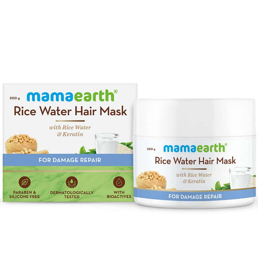 Mamaearth Rice Water Hair Mask with Rice Water & Keratin - Distacart