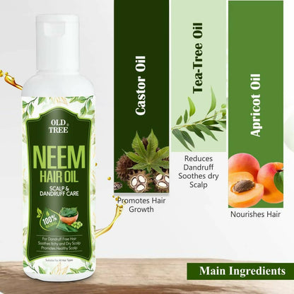 Old Tree Neem Hair Oil for Dandruff & Scalp Care