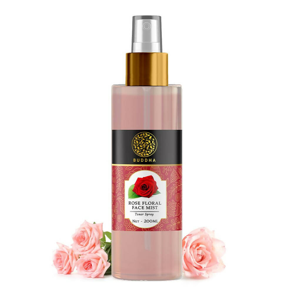 Buddha Natural Rose Facial Mist Toner - For Skin Lightening and Dark Spots Men & Women - BUDNE