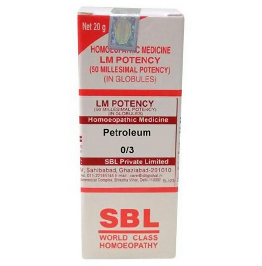 SBL Homeopathy Petroleum Globules - BUDEN