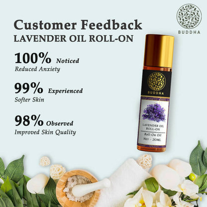 Buddha Natural Lavender Therapeutic Roll-On - For Stress Relief, Headaches, & Insomnia Deodorant Roll-on