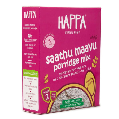 Happa Organic Baby Food Multigrain Saathu Maavu Porridge Mix