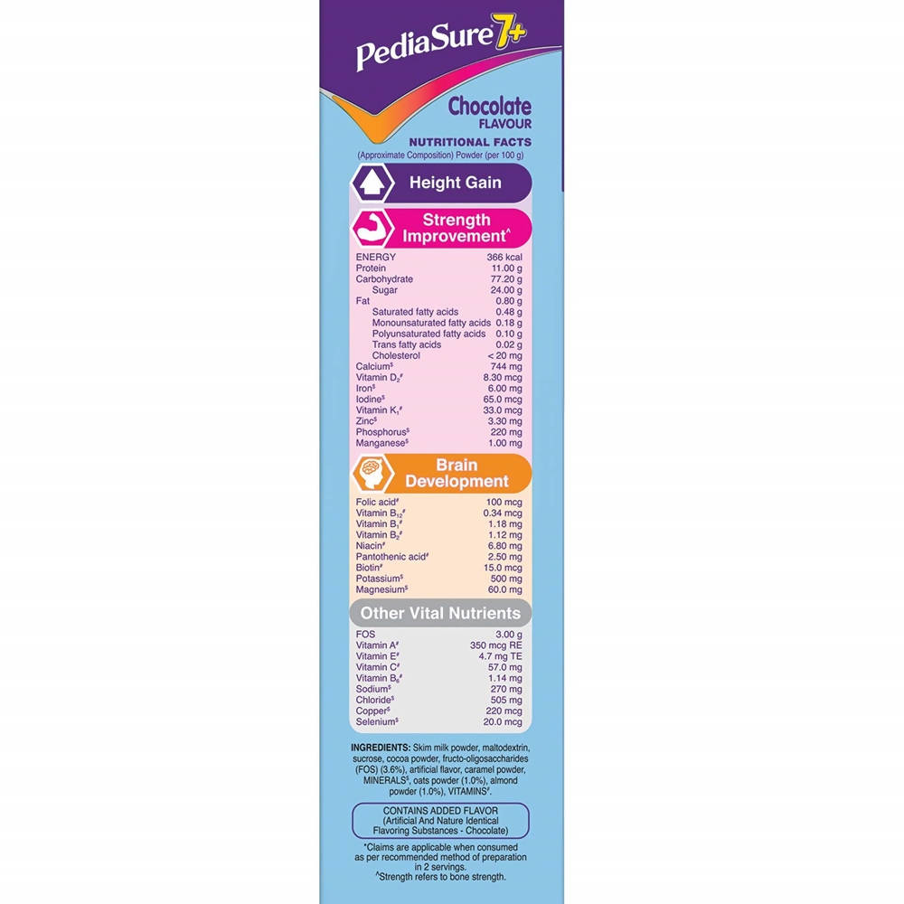 Pediasure 7 Plus Oats & Almond Nutrition Drink Powder Chocolate Flavour for Infants