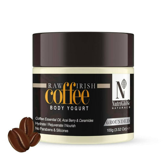 NutriGlow NATURAL'S Raw Irish Coffee Body Yogurt for Instant Hydration & Moisturization - BUDNE