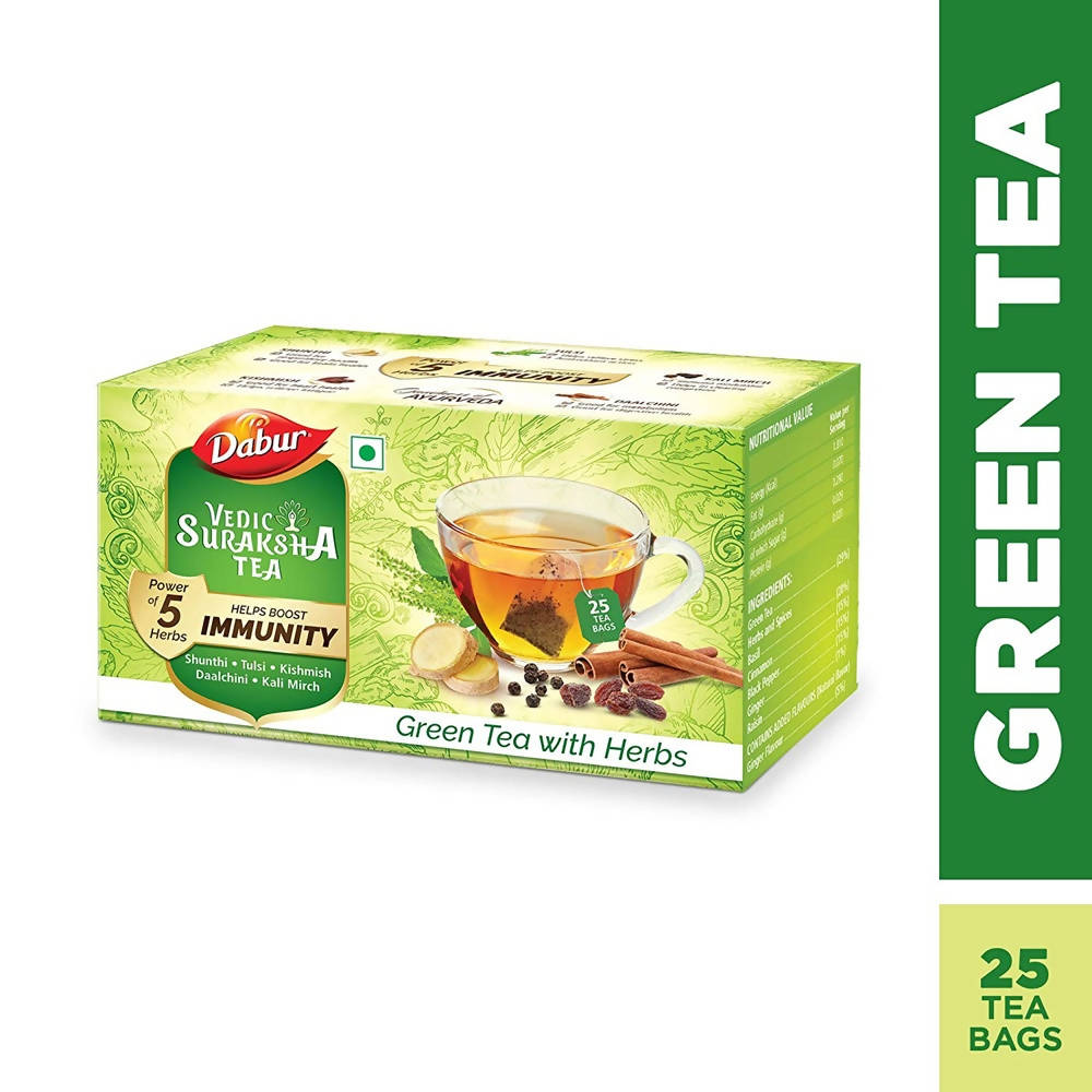 Dabur Vedic Suraksha Green Tea With Herbs Bags