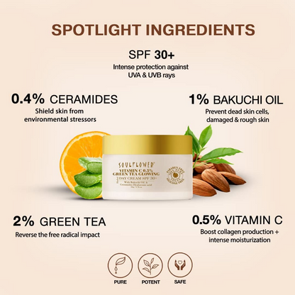 Soulflower Vitamin C Green Tea Glowing Day Cream