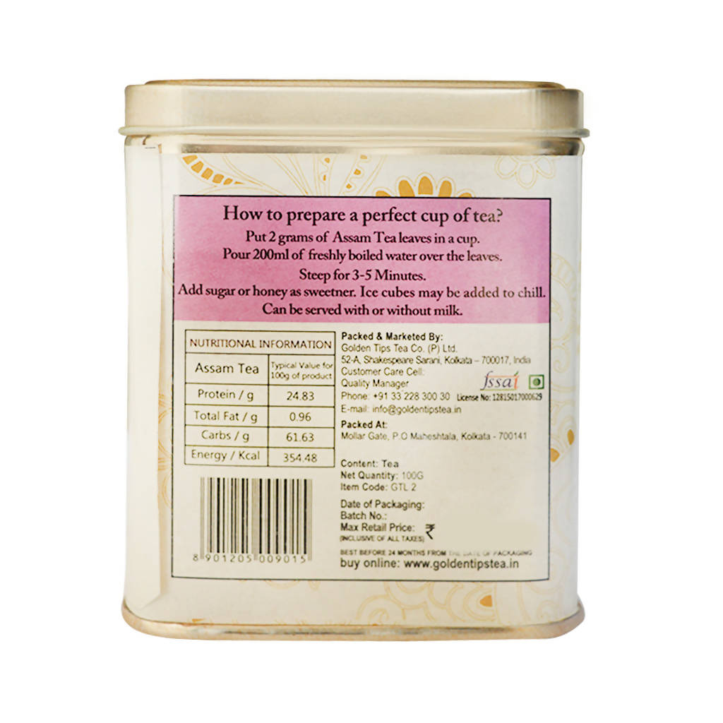 Golden Tips Assam Tea - Tin Can