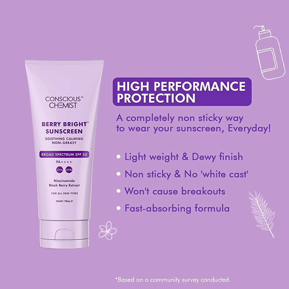 Conscious Chemist Berry Bright Sunscreen SPF 50