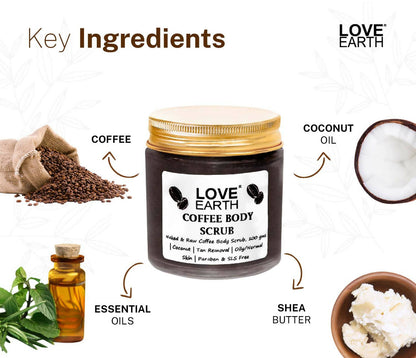 Love Earth Naked & Raw Coffee Body Scrub