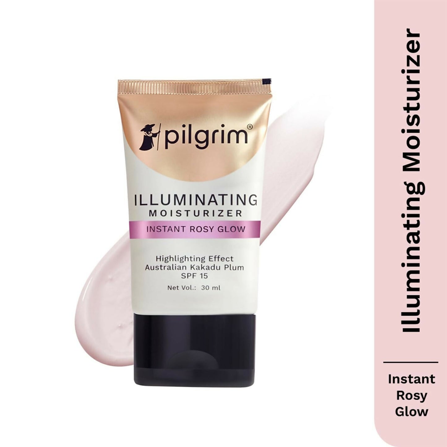 Pilgrim Illuminating Moisturizer For Instant Rosy Glow & SPF 15 with Australian Kakadu Plum