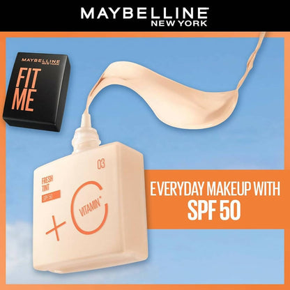 Maybelline New York Fit Me Fit Me Fresh Tint With SPF 50 & Vitamin C Foundation - Shade 05