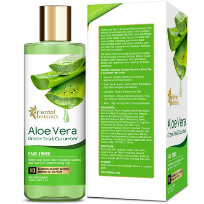 Oriental Botanics Aloe Vera, Green Tea & Cucumber Face Toner