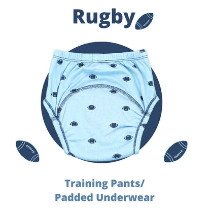 Kindermum Cotton Padded Pull Up Training Pants/ Padded Underwear For Kids Rugby Sparrow-Set of 2 Pcs