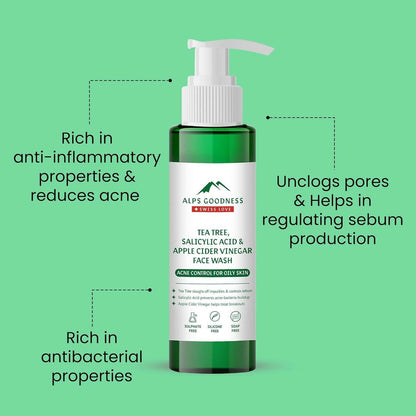 Alps Goodness Tea Tree, Salicylic Acid & Apple Cider Vinegar Face wash