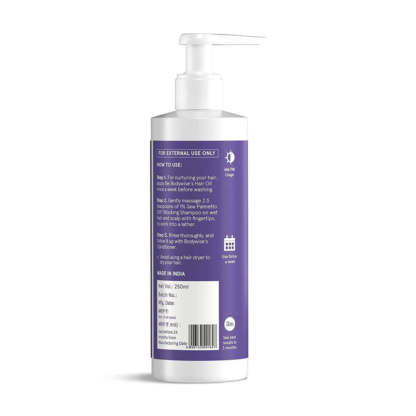 BeBodywise 1% Saw Palmetto DHT Blocking Shampoo